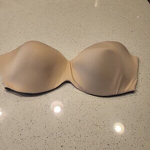 Maidenform Bra 38DDD Nude Underwire Lined Strapless *no Straps